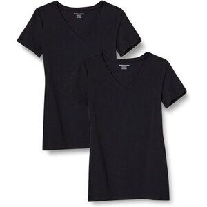 Essentials Women's Classic-Fit Short-Sleeve V-Neck T-Shirt, Multipacks